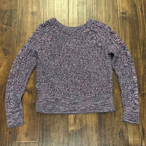 Gap Crochet Sweater Women's Size S Navy/Pink/White EUC - Picture 2 of 5
